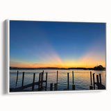 Vintage poster art of Annapolis skyline in colorful tones on extra large white framed canvas, ideal for living room decor.