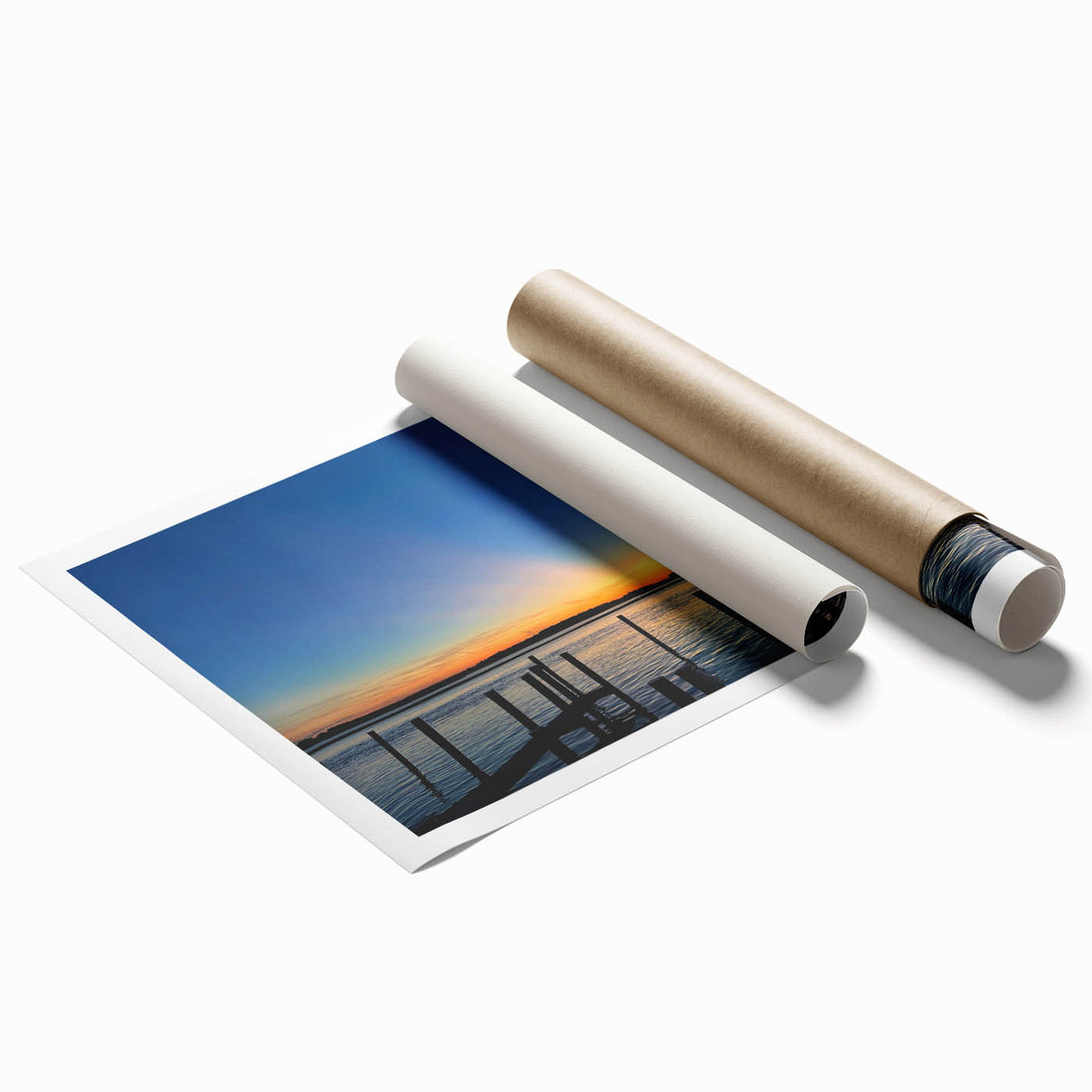 Extra large rolled print of Annapolis scenery with floral elements in soft hues, ideal for classy bathroom wall art.