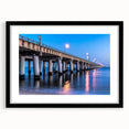 Extra large abstract art print of Chesapeake Bay with vibrant, textured colors on a framed black mat.
