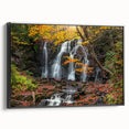 Black and white framed canvas of Michigan's Upper Peninsula landscape, ideal for bedroom wall decor.