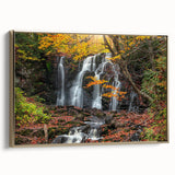 Framed canvas wall art featuring a vintage-style landscape of Michigan's Upper Peninsula with muted earth tones.