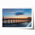 Rolled print of St. Louis skyline with muted blue and gray tones, ideal for art wall dining room decor.