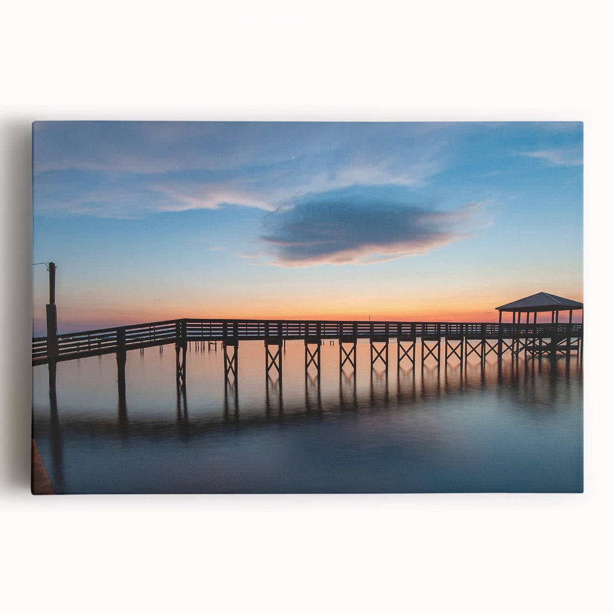 Black and white photograph of the St. Louis skyline on large stretched canvas, ideal for kitchen wall art.