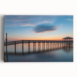 Black and white photograph of the St. Louis skyline on large stretched canvas, ideal for kitchen wall art.