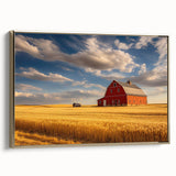 Landscape painting of Nebraska scenery on framed canvas, featuring muted earth tones, ideal for bedroom wall art.