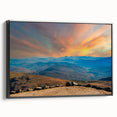 Black and white framed canvas of a New Hampshire landscape, ideal for bedroom wall decor.