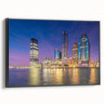 Black and white landscape art painting of New Jersey scenery on framed canvas, suitable for bedroom wall.