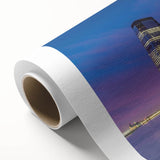 Art deco poster of New Jersey scenery on rolled canvas, featuring muted earth tones, ideal for nursery wall art.