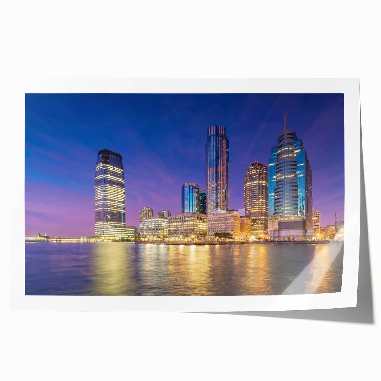 Rolled print of New Jersey scenery in soft pastel shades, ideal for art wall dining room ambiance.