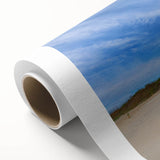 Art deco poster of North Carolina's Outer Banks in muted pastel shades on rolled canvas, ideal for nursery wall art.