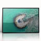 Large abstract wall art featuring a mid-century modernist design of Long Island, NY.