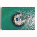 Black and white stretched canvas of Long Island, USA scenery, ideal for kitchen wall art.