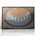 Large abstract wall art depicting Oklahoma scenery in muted earth tones on framed acrylic.