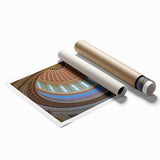 Extra large rolled print of a serene Oklahoma landscape with muted green and blue tones, ideal for classy bathroom wall art.