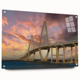 Acrylic print of Charleston, South Carolina scenery in muted earth tones, suitable for dining room decor.