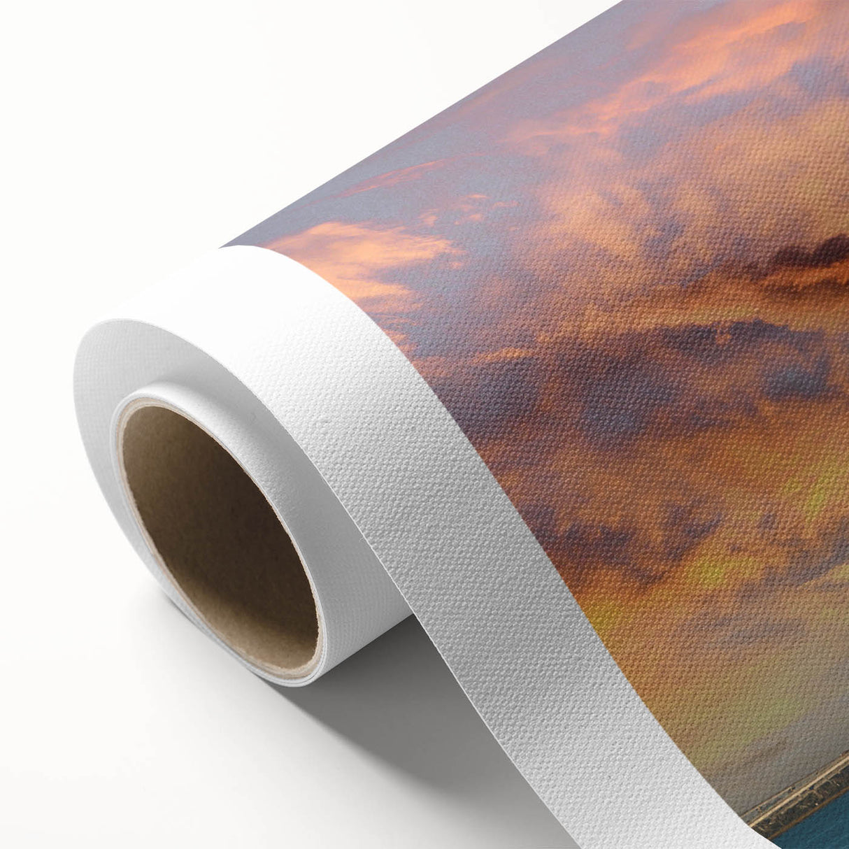 Art deco poster of Charleston scenery on rolled canvas, featuring pastel hues, perfect for nursery wall art.