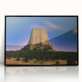 Large abstract wall art depicting the South Dakota Badlands in muted earth tones on a framed acrylic.