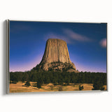 Landscape art painting of South Dakota Badlands on framed canvas, featuring earthy tones and silver frame.