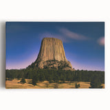 Black and white stretched canvas of South Dakota Badlands, ideal for kitchen wall art.
