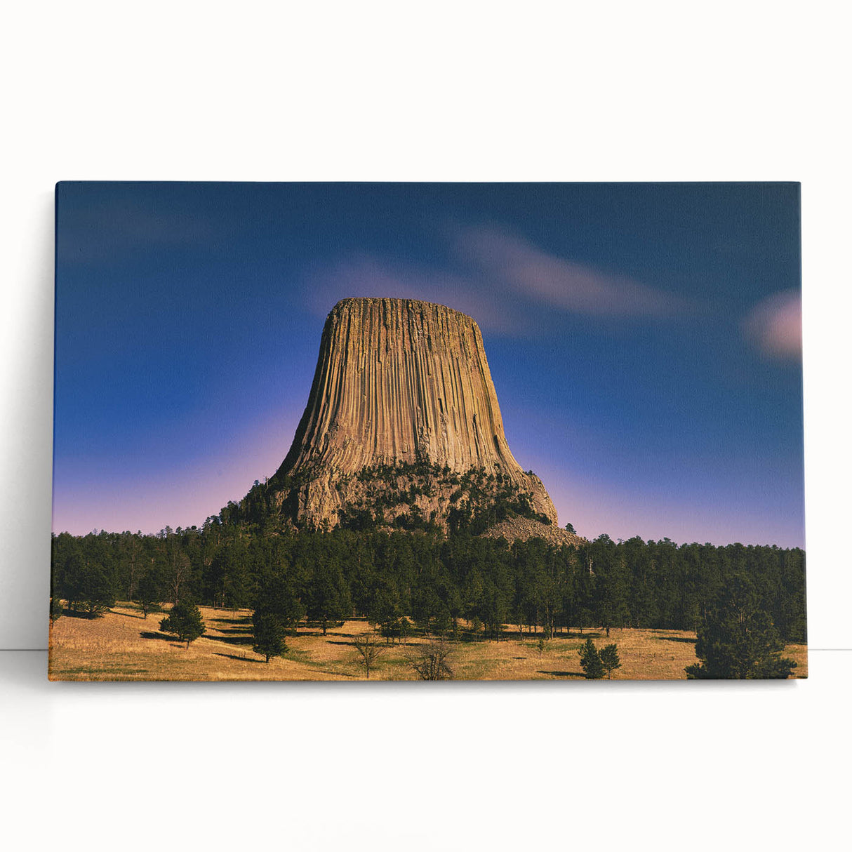Black and white stretched canvas of the South Dakota Badlands, ideal for kitchen wall art or bedroom ambiance.