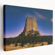 Panoramic view of the South Dakota Badlands on a large stretched canvas, displaying earthy tones.