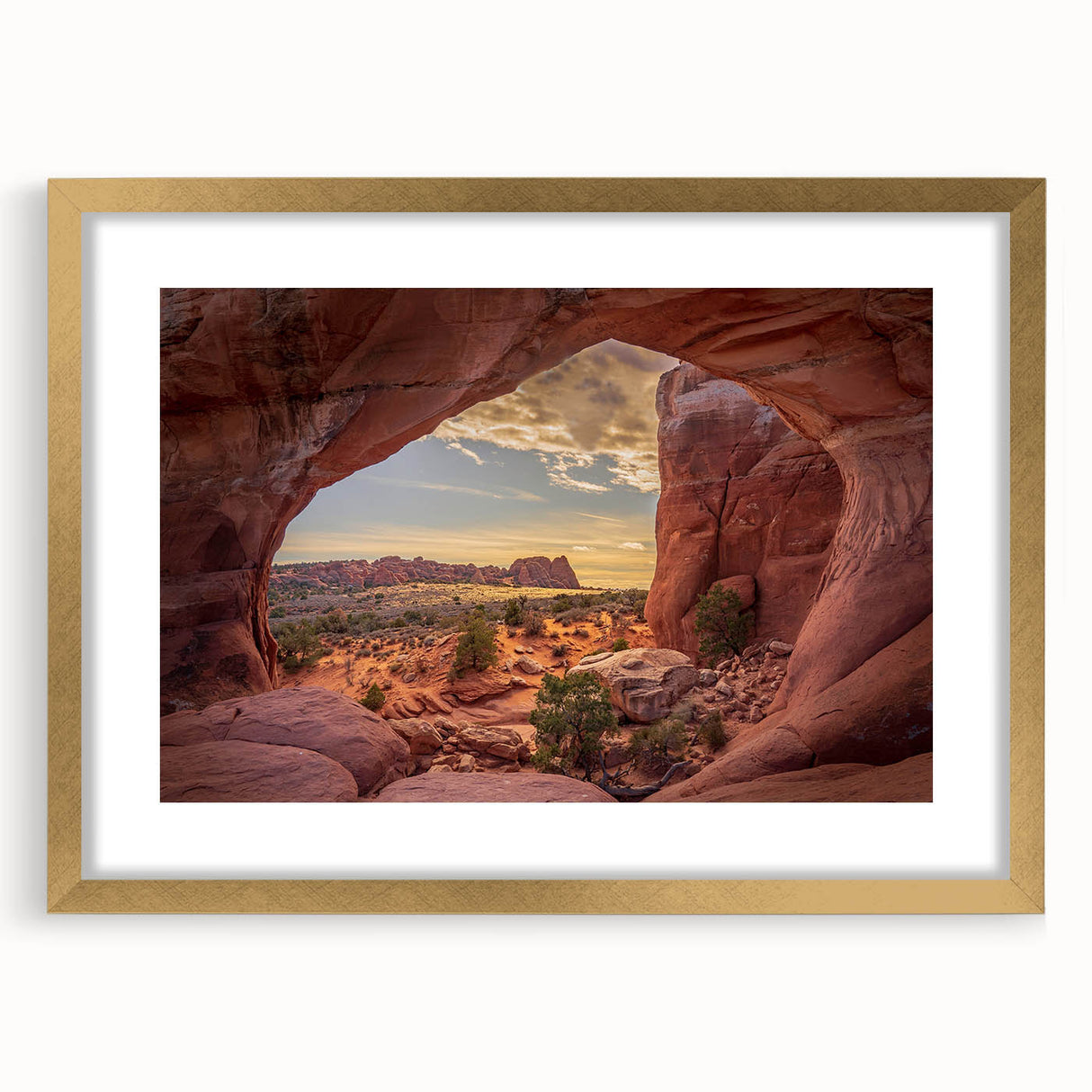 Extra large abstract art print of Arches National Park in Utah.