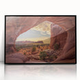Large abstract wall art depicting Arches National Park in muted earth tones on a framed acrylic.