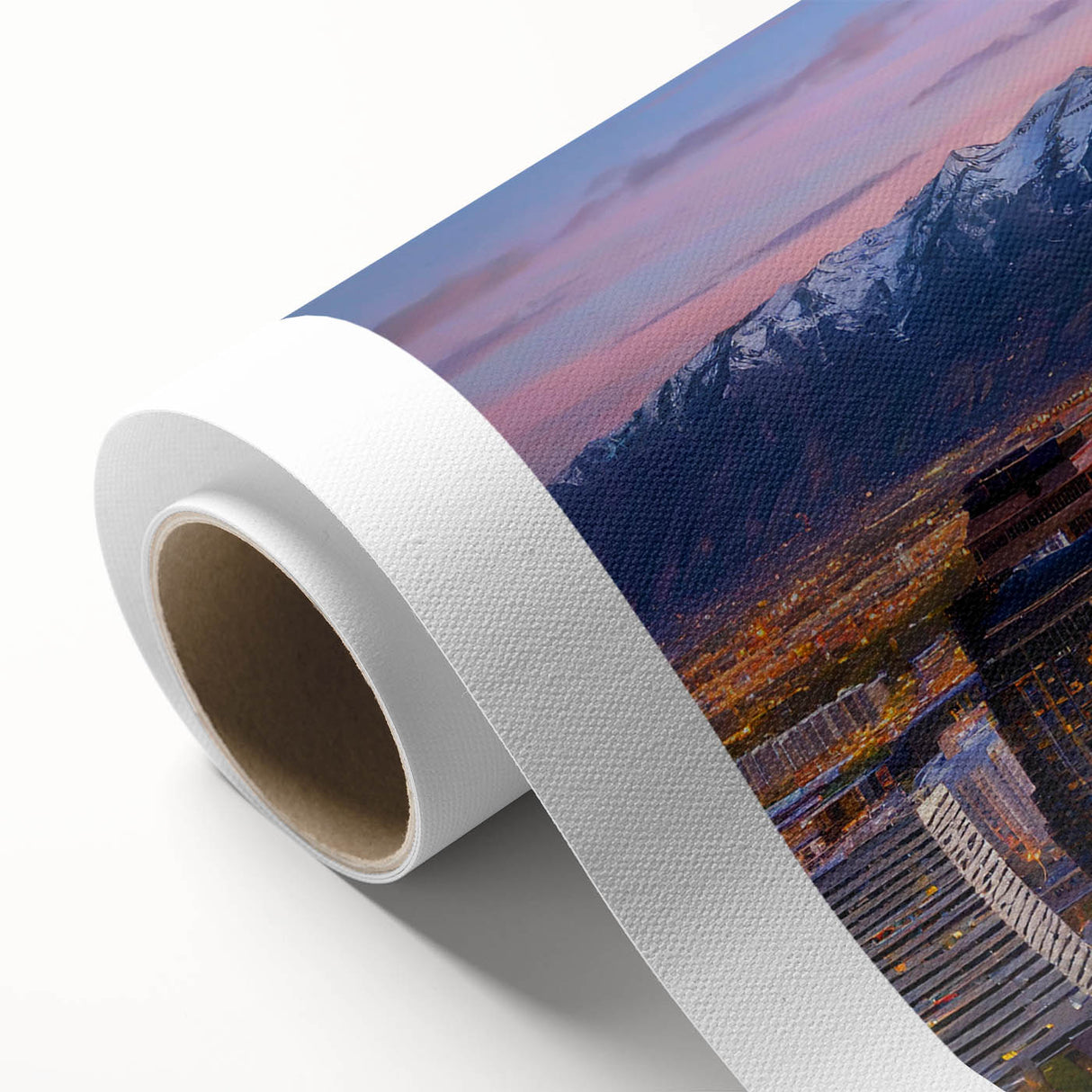 Art Deco poster of Salt Lake City with pastel shades on rolled canvas, ideal for nursery wall art.
