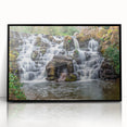 Large abstract wall art depicting Virginia scenery in muted earth tones on a framed acrylic.