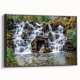 Black and white framed canvas featuring a vintage-style Virginia landscape, suitable for bedroom decor.
