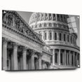 Acrylic print of the Washington D.C. Capitol with muted colors, ideal for bedroom or dining room decor.