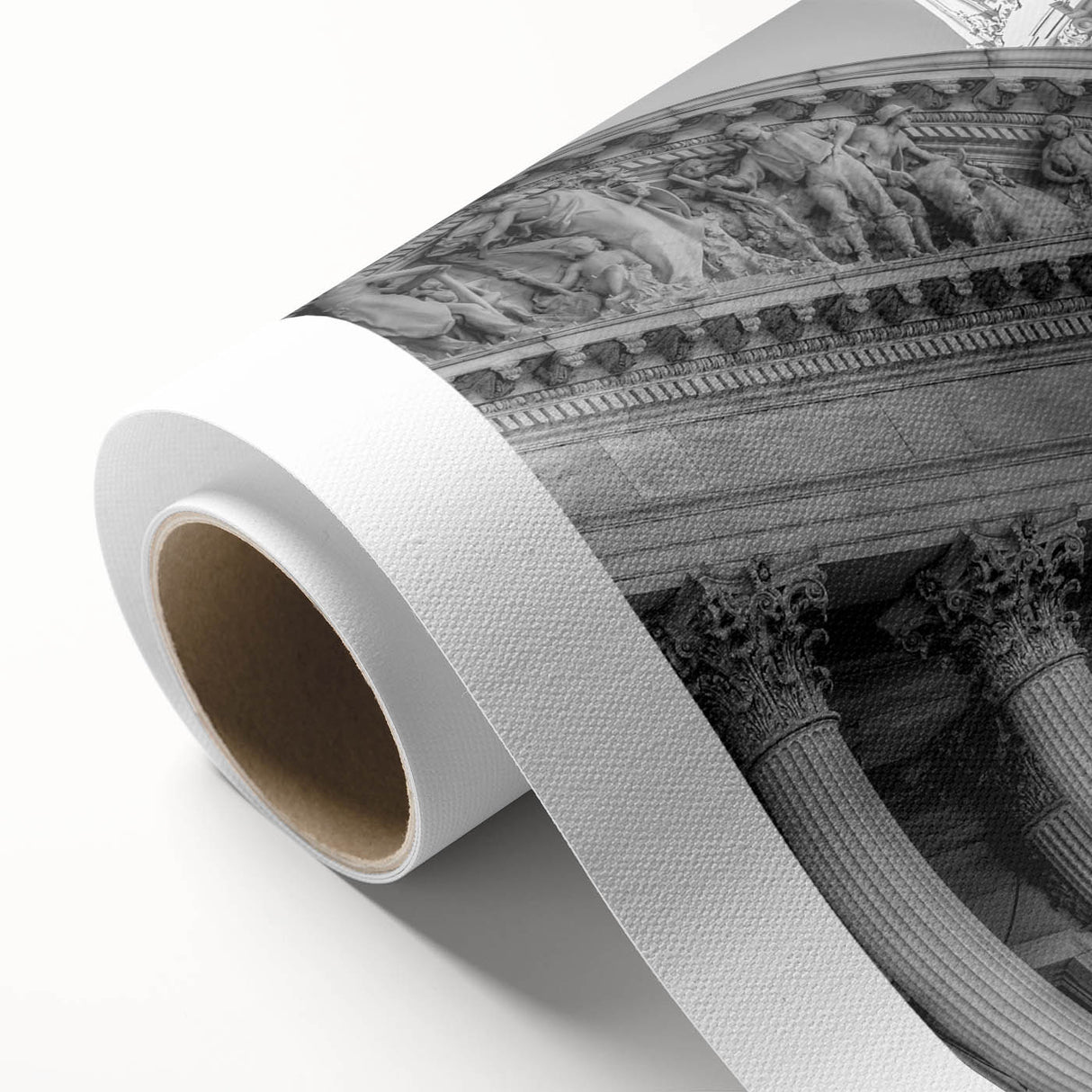 Art Deco poster of Washington D.C. Capitol in pastel shades on rolled canvas, ideal for nursery wall art.