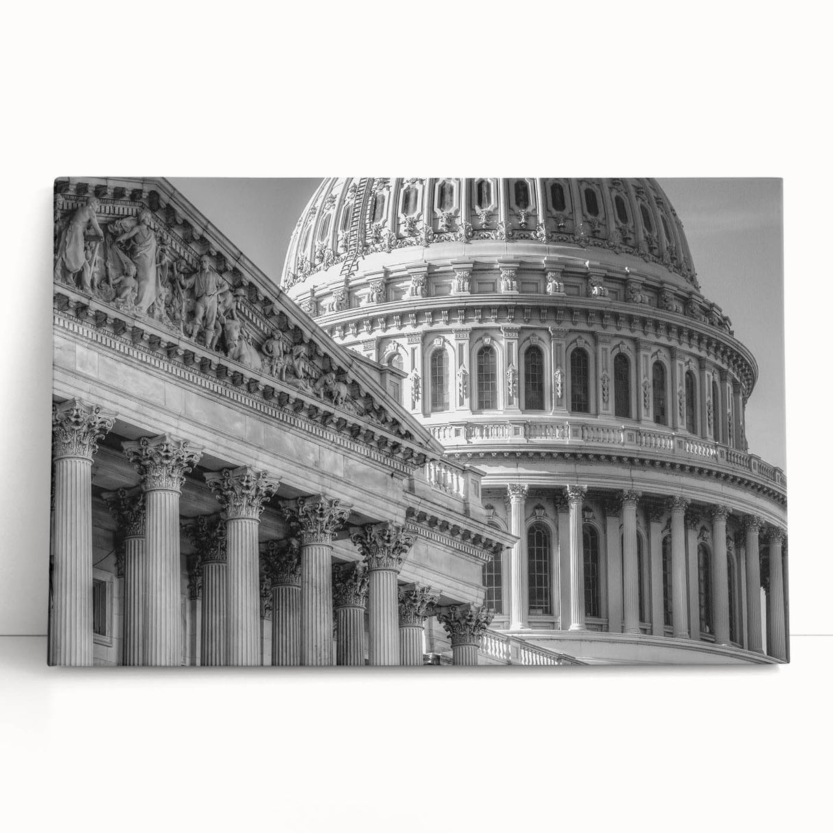 Black and white large art print of the Washington D.C.