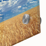 Large abstract wall art of Palouse, Washington in vibrant green tones on acrylic glass, ideal for dining room ambiance.
