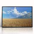 Large abstract wall art depicting the rolling hills of Palouse, USA, in muted earth tones on a framed acrylic.