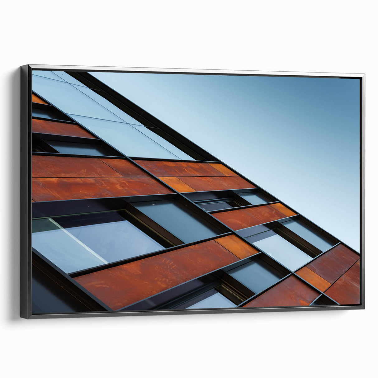 Black and white framed canvas of Seattle landscape, ideal for bedroom wall art.
