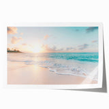 Extra large rolled print featuring a floral design in vibrant summer hues, ideal for dining room wall art.