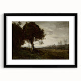 Romanticism Art - A Torrent at Romagnes by Jean-Baptiste-Camille Corot