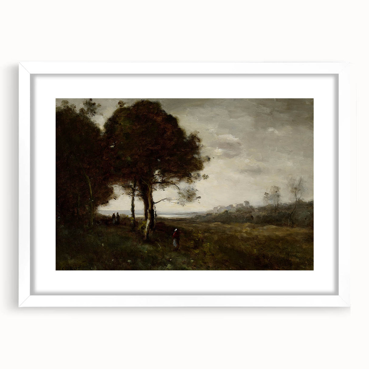Romanticism Art - A Torrent at Romagnes by Jean-Baptiste-Camille Corot