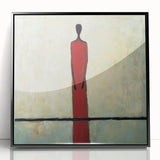 Framed abstract figurative artwork in black acrylic, showcasing dynamic shapes and bold lines, ideal for modern decor. Perfect for art enthusiasts seeking unique home accents.