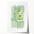 Extra large rolled canvas print featuring a floral design in muted pastel shades.