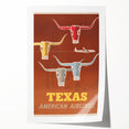 Retro Texas Travel Poster - Vintage American Airlines Wall Art