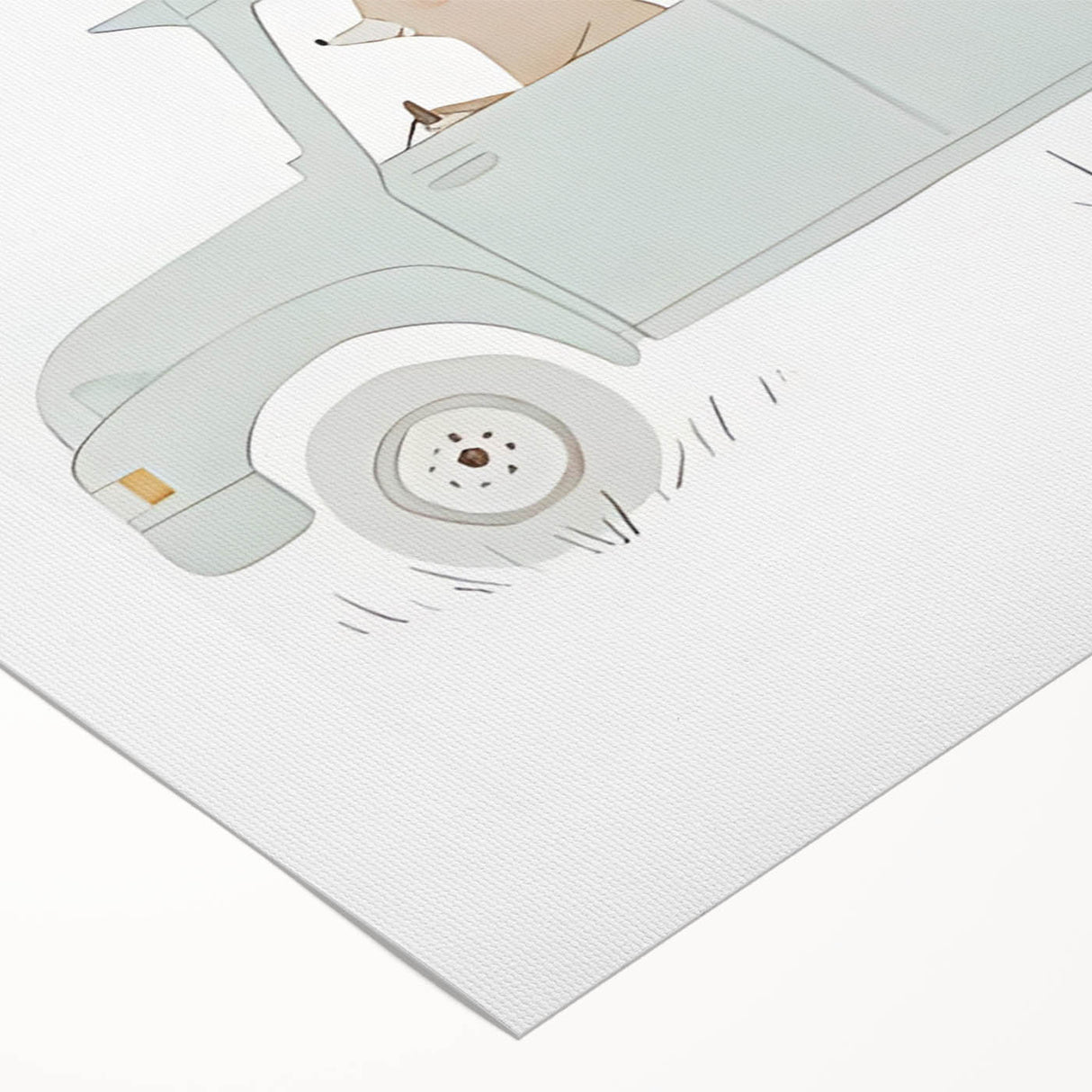 Whimsical Animal Car Ride Nursery Wall Art - Kids Room Prints