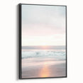 Black and white landscape art painting on framed canvas, featuring a vintage poster style, ideal for bedroom decor.