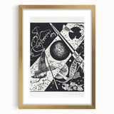 Wassily Kandinsky’s Kleine Welten VI - Abstract Monochrome Wall Art