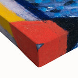 Modern Wall Art: Bold Abstract Landscape with Vibrant Geometric Design