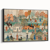 Modern Wall Art: Charming Central Park Scene with Vibrant City Life