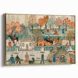 Modern Wall Art: Charming Central Park Scene with Vibrant City Life