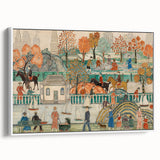 Modern Wall Art: Charming Central Park Scene with Vibrant City Life