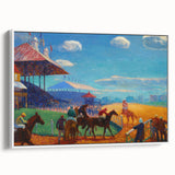 Modern Wall Art: Vibrant Race Track Scene with Dynamic Energy